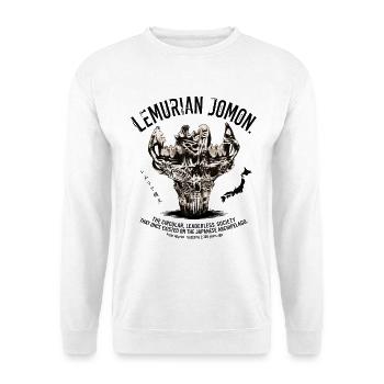 Lemurian Jomon Japan - Circular Society Pottery - Unisex Pullover - Weiß - Vorne - Alina (178cm) & Michal (187cm)