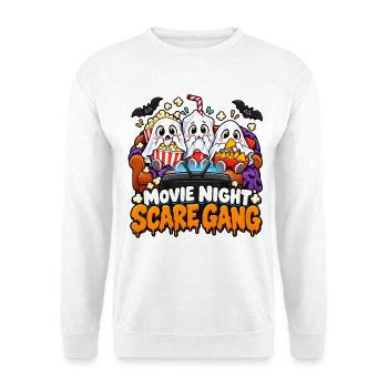 Movie Night Schrecken-Truppe - Unisex Pullover - Weiß - Vorne - Alina (178cm) & Michal (187cm)