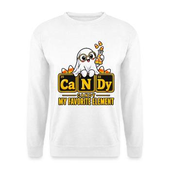 Geister Candy Elemente Design - Unisex Pullover - Weiß - Vorne - Alina (178cm) & Michal (187cm)