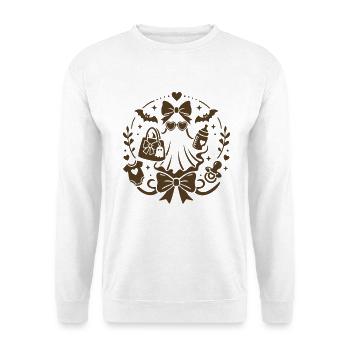 Mama Geist - Unisex Pullover - Weiß - Vorne - Alina (178cm) & Michal (187cm)