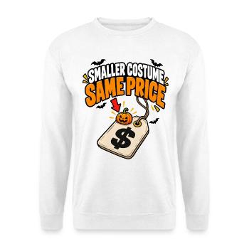 Kürbispreis Halloween Motiv - Unisex Pullover - Weiß - Vorne - Alina (178cm) & Michal (187cm)