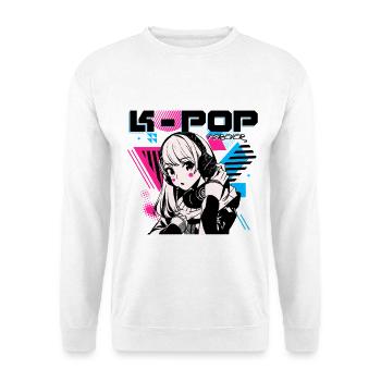 K-Pop Forever Anime Manga Girl Streetwear - Unisex Pullover - Weiß - Vorne - Alina (178cm) & Michal (187cm)