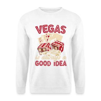 Vegas Is Always A Good Idea Las Vegas Casino - Unisex Pullover - Weiß - Vorne - Alina (178cm) & Michal (187cm)
