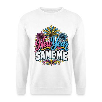 Neues Jahr, derselbe Ich – Feuerwerk - Unisex Pullover - Weiß - Vorne - Alina (178cm) & Michal (187cm)