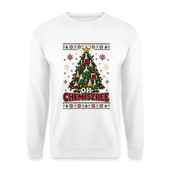 Oh Chemistree Science Christmas - Unisex Pullover - Weiß - Vorne - Alina (178cm) & Michal (187cm)