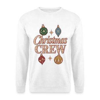 Christmas Crew – Festliches Weihnachtsmotiv - Unisex Pullover - Weiß - Vorne - Alina (178cm) & Michal (187cm)