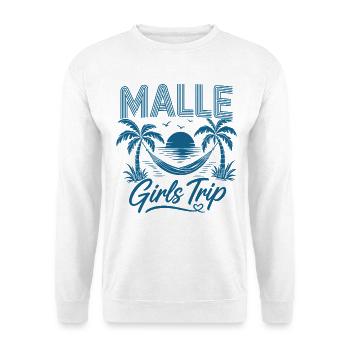Malle Girls Trip Mallorca Sommer - Unisex Pullover - Weiß - Vorne - Alina (178cm) & Michal (187cm)