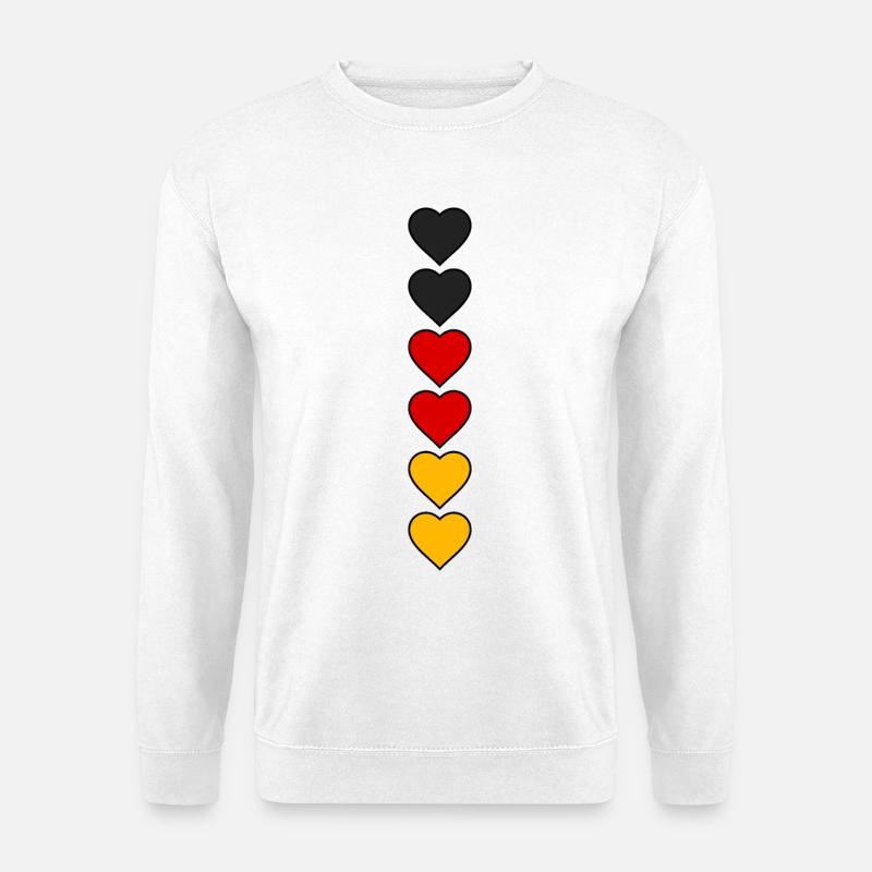 Deutschland Herzen - Unisex Pullover - Weiß