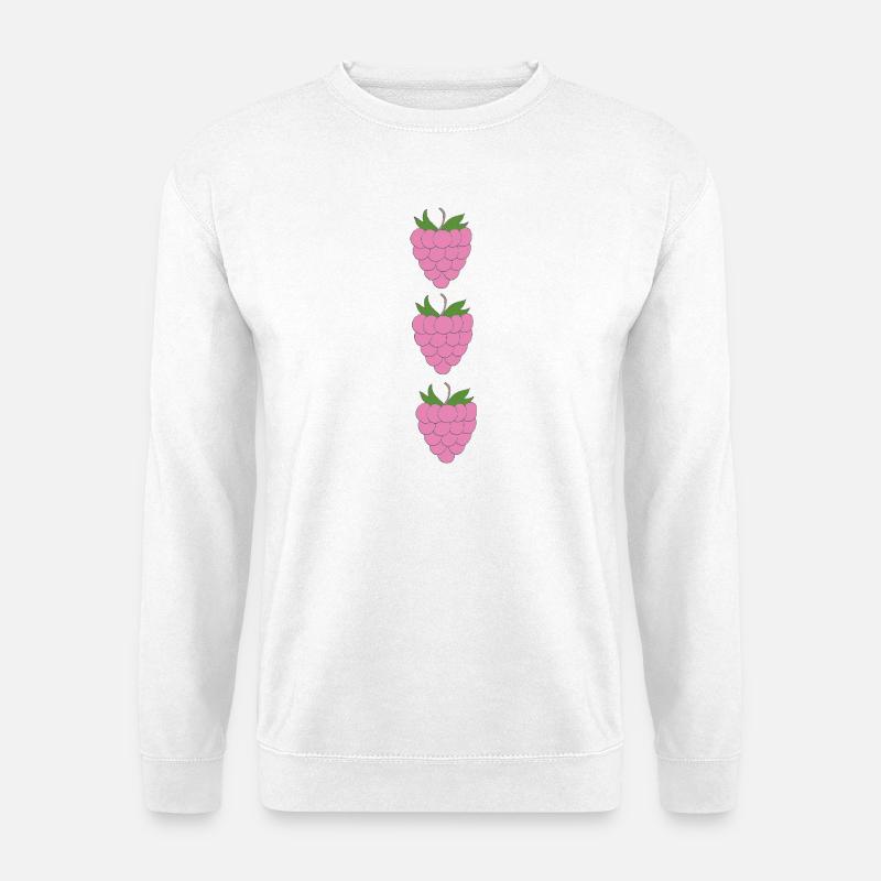 himbeeren Trio Muster - Unisex Pullover - Weiß