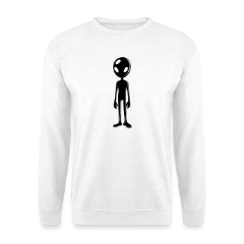 Alien Außerirdischer - Unisex Pullover - Weiß - Vorne