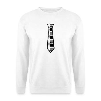Piano Tie Piano Keyboard Music Motif - Unisex Sweatshirt - white - Front