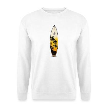 Sonnenuntergang am Surfboard - Unisex Pullover - Weiß - Vorne