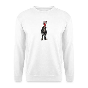 Urbaner Clown im Lederlook - Unisex Pullover - Weiß - Vorne