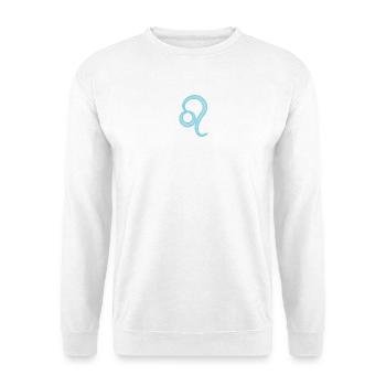 Löwe-Tierkreiszeichen Pastellblau - Unisex Pullover - Weiß - Vorne