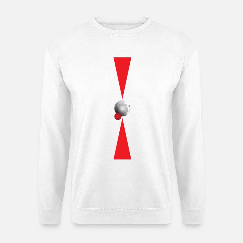 Minimalismus Pétanque - Unisex Pullover - Weiß
