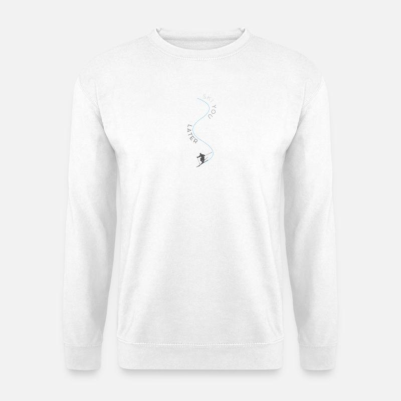 Ski you later blau grau - Unisex Pullover - Weiß