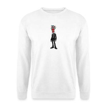 Abstrakte Maskenheld im Punklook - Unisex Pullover - Weiß - Vorne