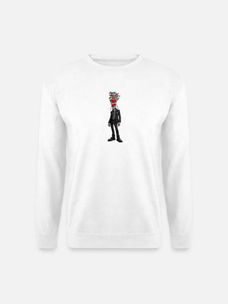 Abstrakte Maskenheld im Punklook - Unisex Pullover - Weiß
