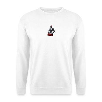 Cyber robot with Santa hat and gift - Unisex Sweatshirt - white - Front