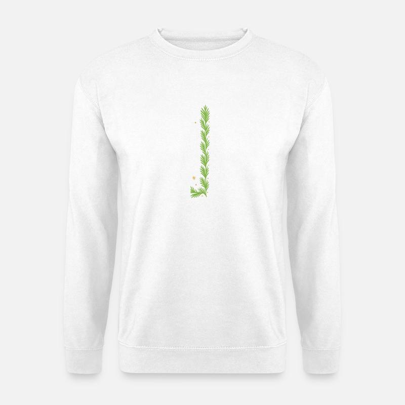Vertikale weihnachtliche Farnenspirale  - Unisex Pullover - Weiß