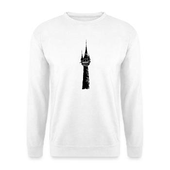 Märchen Turm - Unisex Pullover - Weiß - Vorne - Alina (178cm) & Michal (187cm)