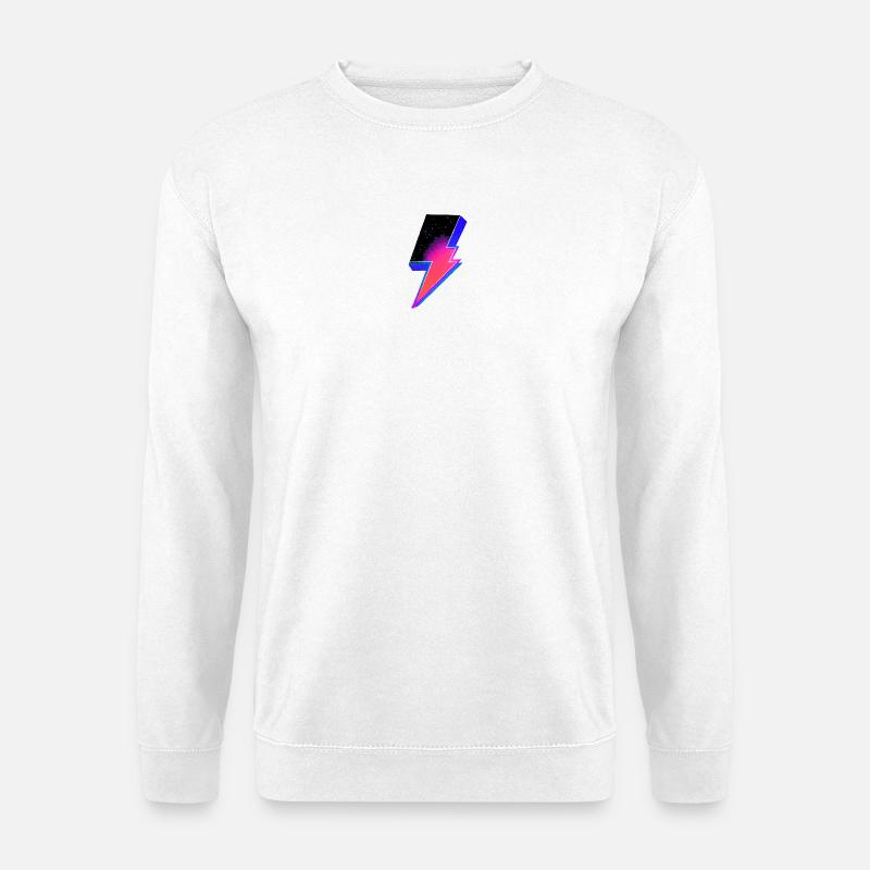 Neon Blitz Farbverlauf - Unisex Pullover - Weiß