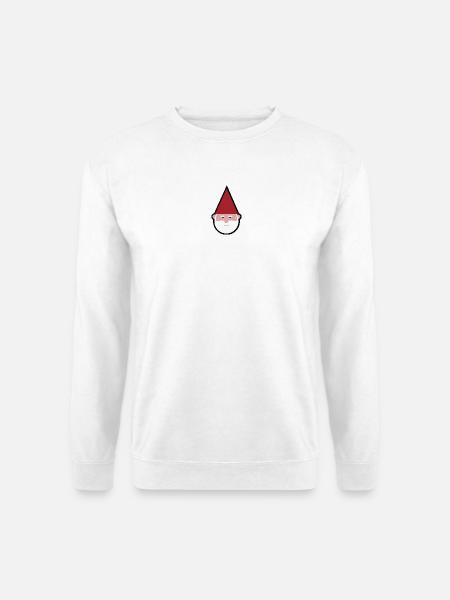 Gnom mit rotspitzem Hut - Unisex Pullover - Weiß