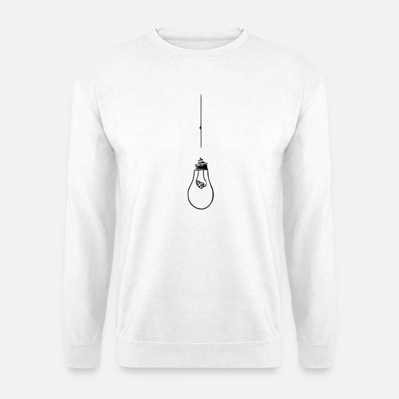 Lamp light bulb tie - Unisex Sweatshirt - white