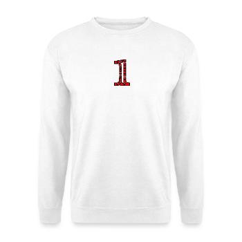 1. 1 AN. 1er ANNIVERSAIRE. ANNIVERSAIRE 1 AN - Sweat-shirt Unisexe - blanc - Devant