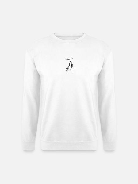 Taufpate 2025 3 Fische Kreuze minimalistisch - Unisex Pullover - Weiß