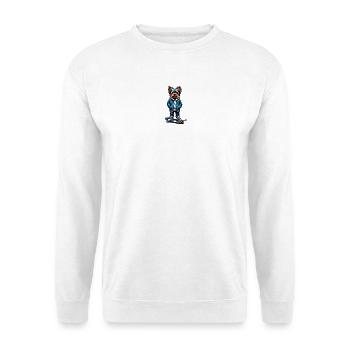 Yorkshire Terrier Skater - Unisex Pullover - Weiß - Vorne