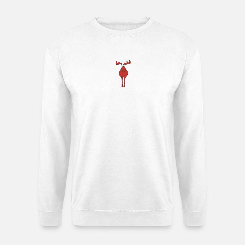 Elch Weihnachten - Unisex Pullover - Weiß