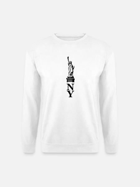 Freiheitsstatue Silhouette - Unisex Pullover - Weiß