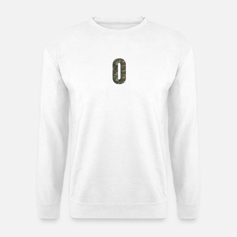 Tough number 0 in camouflage pattern! - Unisex Sweatshirt - white