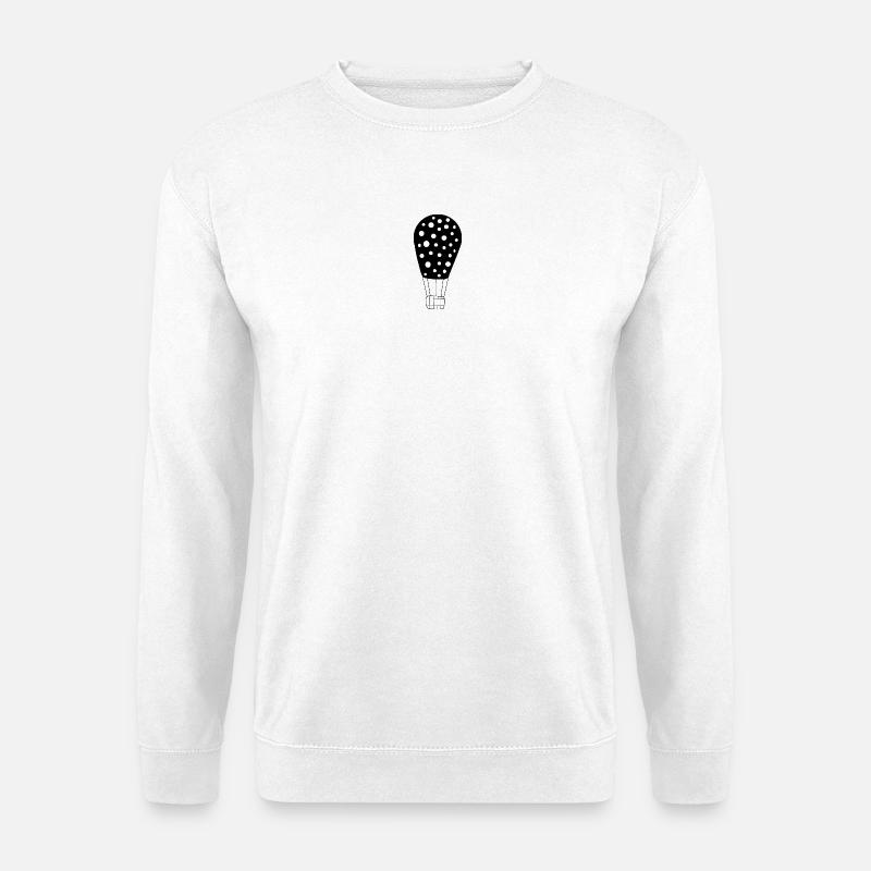 Heißluftballon schwarz - Unisex Pullover - Weiß