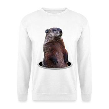 Marmotte - Sweat-shirt Unisexe - blanc - Devant
