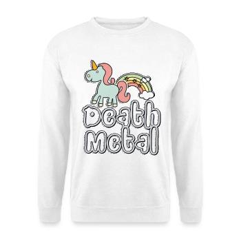 Death Metal Einhorn | unicorn - Unisex Pullover - Weiß - Vorne