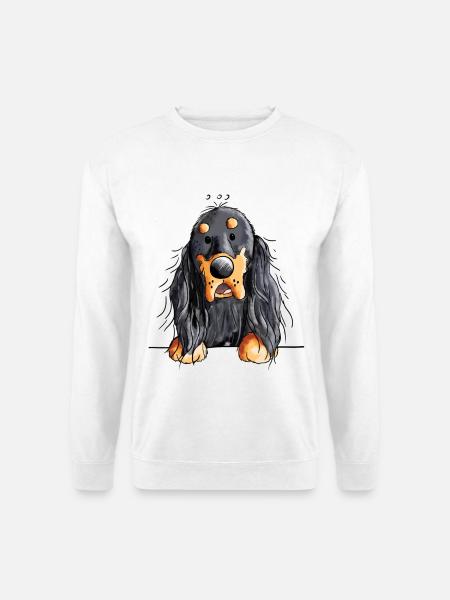 Gordon Setter - Hund - Dog - Comic - Unisex Pullover - Weiß