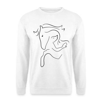 Cheval - Sweat-shirt Unisexe - blanc - Devant