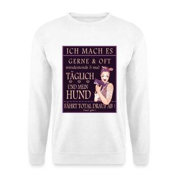 Hunde Tage gassi gehn - Unisex Pullover - Weiß - Vorne