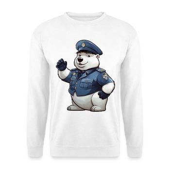 Police de l’ours polaire - Sweat-shirt Unisexe - blanc - Devant