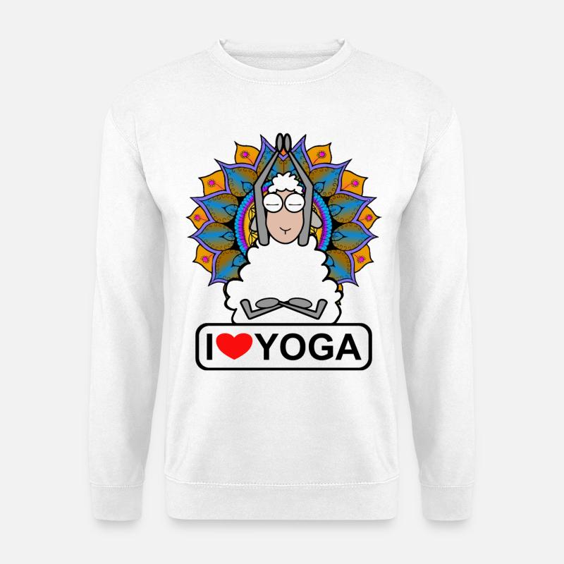I love Yoga - Unisex Pullover - Weiß