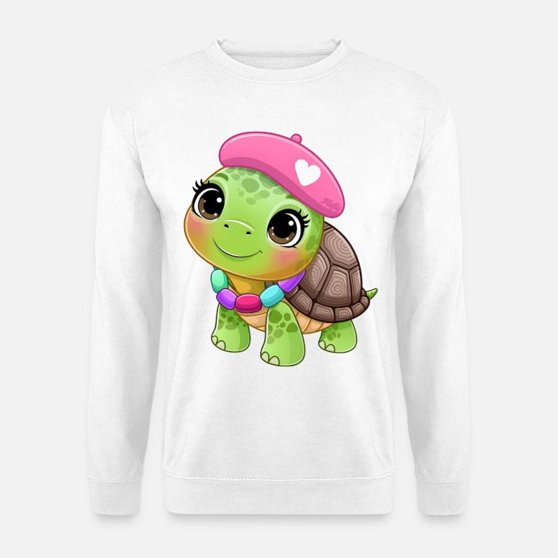 Schildkröte im Urlaub 🐢 - Unisex Pullover - Weiß