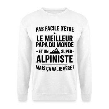 Heart + Mountaineering – Super Dad Mountaineer - Unisex Sweatshirt - white - Front