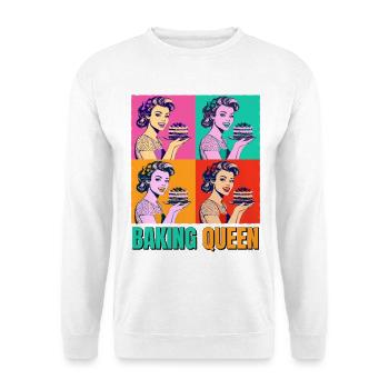 Baking Cake Baking Queen Baking Fairy Baker Pop Art - Unisex Sweatshirt - white - Front