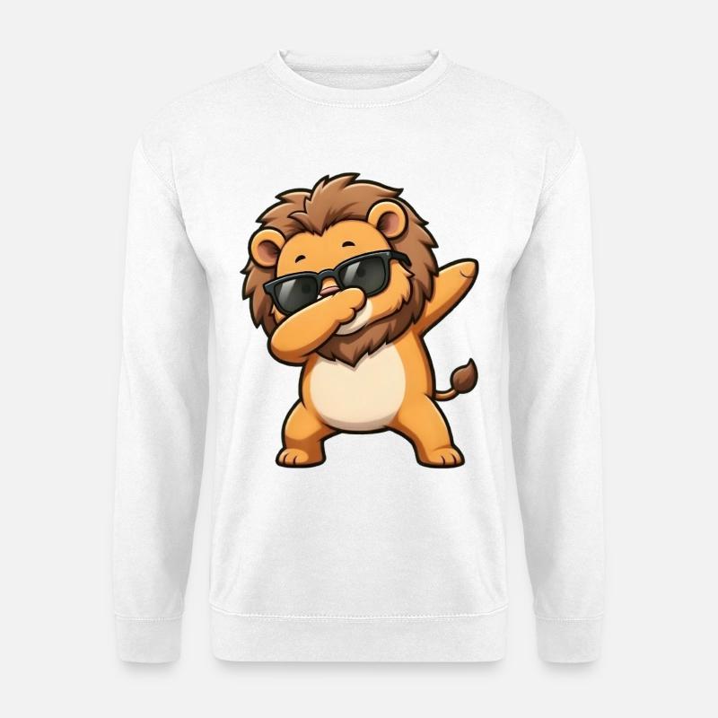 Dabbing Lion - Unisex Sweatshirt - white
