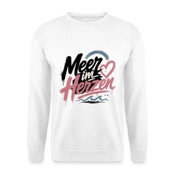 Mein Herz am Meer - Unisex Pullover - Weiß - Vorne