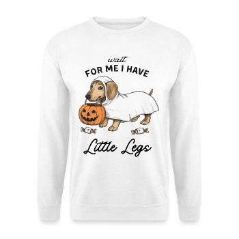 Dachshund Ghost Halloween Trick or Treat - Unisex Sweatshirt - white - Front