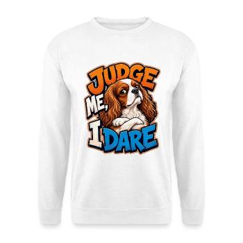 Kavallerier King Charles Spaniel - Unisex Pullover - Weiß - Vorne - Alina (178cm) & Michal (187cm)