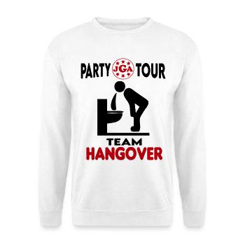 Junggesellenabschied Team Hangover Hochzeit Ringe - Unisex Pullover - Weiß - Vorne - Alina (178cm) & Michal (187cm)